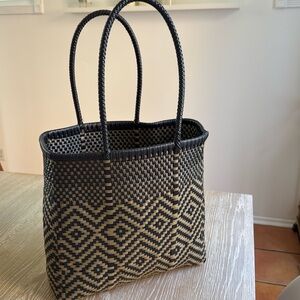 Woven Beach Tote Modern Organic Trendy